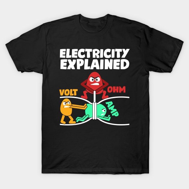 Electricity Explained Volt Ohm T-Shirt by Tee-hub